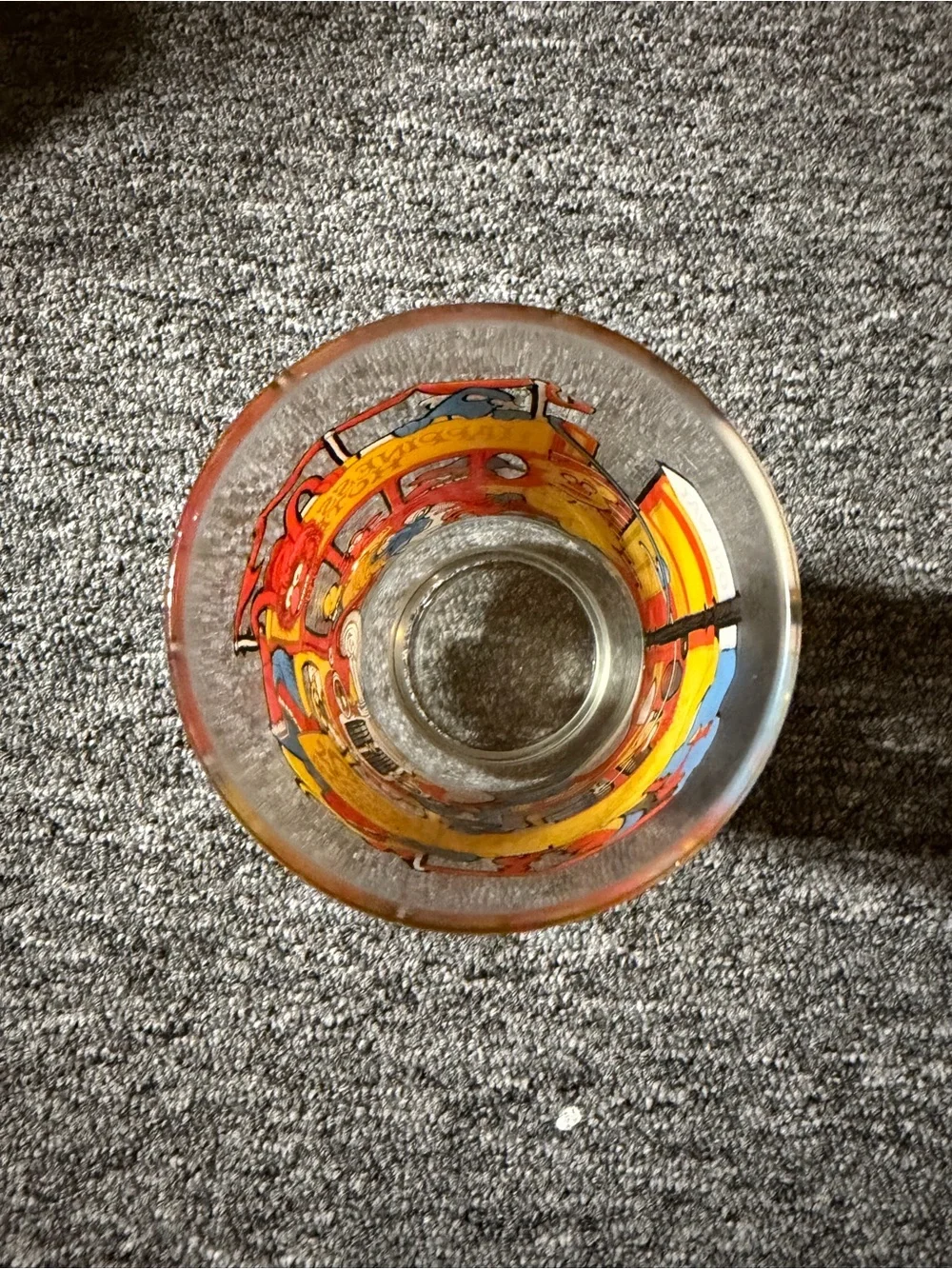 McDonalds The Muppets Happiness Hotel Cartoon Glass Vintage 1981